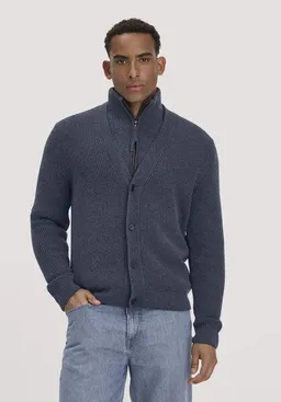 hessnatur hessnatur Double-Knit Cardigan Regular aus Bio-Baumwolle und Bio-Merinowolle mit recycelter Wolle – Produktbild 1 von 1