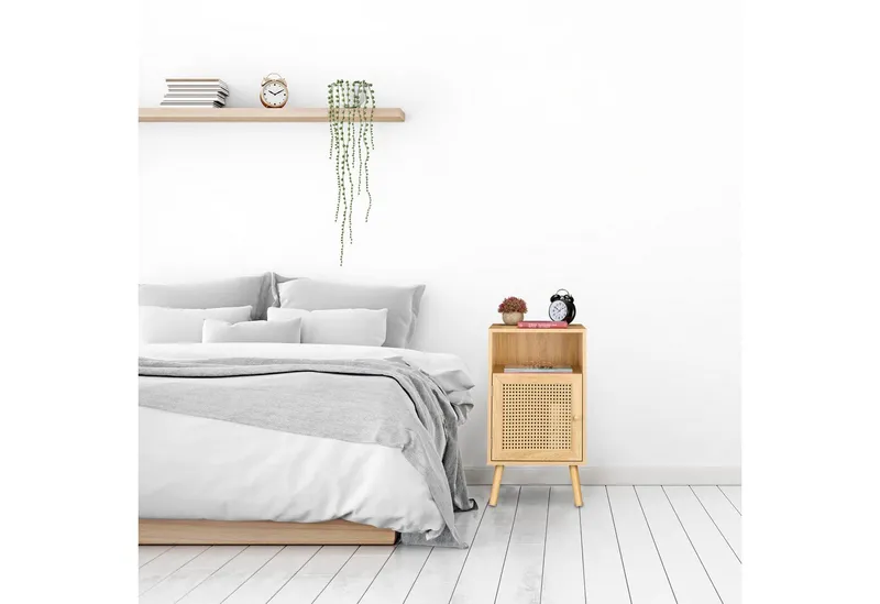 RELAXDAYS RELAXDAYS Nachttisch im Rattan-Design (1-St), Braun, – Produktbild 2 von 5