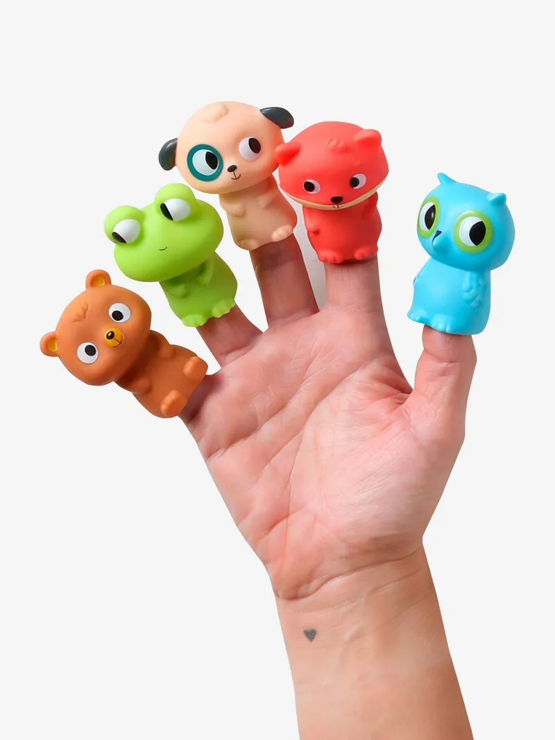 Vertbaudet 5er-Set Bade-Fingerpuppen Baby, Mehrfarbig, – Produktbild 3 von 3