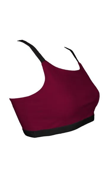 Golden Circle Clothing Golden Circle Clothing Sport-BH mit Biogummi, Dunkelrot, – Produktbild 3 von 4