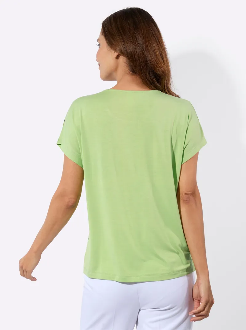 Witt Kurzarmshirt pistazie-zitrone-bedruckt, Pistazie-zitrone-bedruckt, – Produktbild 1 von 2