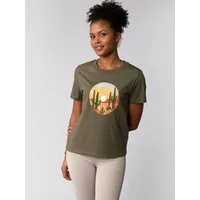 watapparel watapparel T-Shirt Frauen Sonnenuntergang in der Wüste, Khaki, – Produktbild 1 von 1