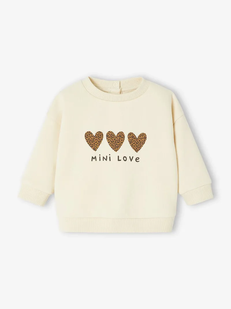 Vertbaudet Baby Sweatshirt mit Motiv vorn BASIC vanille, Vanille, – Produktbild 3 von 4