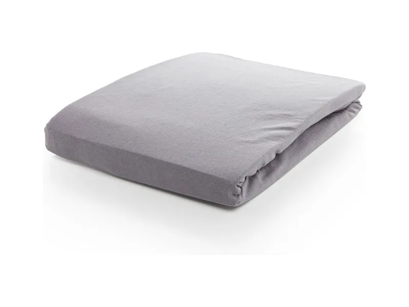 HANS NATUR HANS NATUR Jersey Spannbettlaken Bio-Baumwolle kbA ca. 55 x 90 cm, Grau, – Produktbild 1 von 1