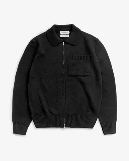 Rotholz Rotholz Polo Strickjacke aus recycelter Wolle – Produktbild 1 von 1