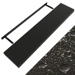 Casaria® Wandregal Schweberegal 110cm Schwarz + Halterung – Produktbild 1 von 1
