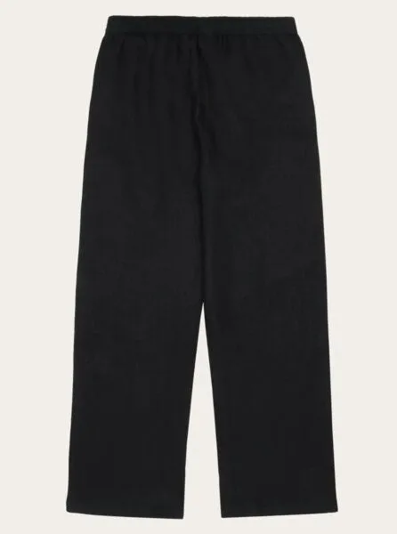 KnowledgeCotton Apparel KnowledgeCotton Apparel Posey Wide Mid-Rise Linen Pants, Jet black (schwarz), – Produktbild 3 von 3