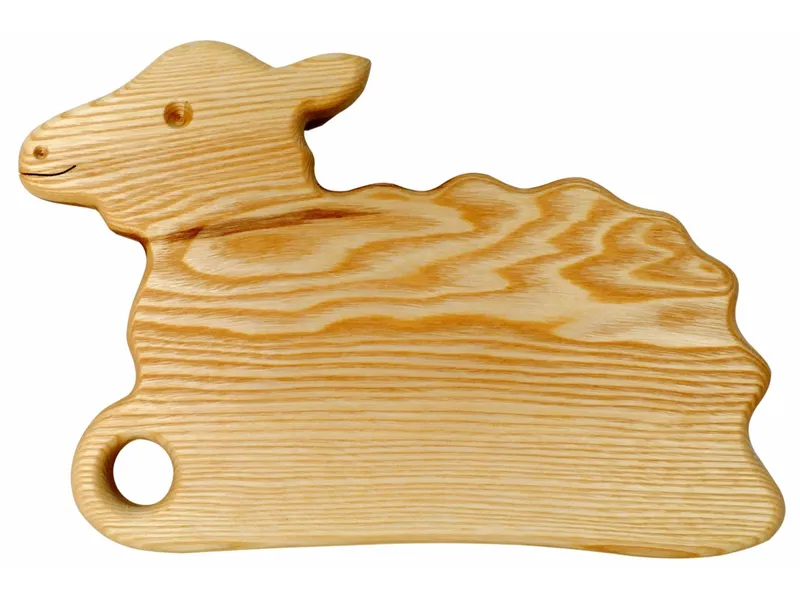 Sternengasse Sternengasse Kinder Frühstücksbrettchen aus Eschenholz Schaf, bio geölt Maße 29,5 x 19,5 x 2 cm – Produktbild 1 von 1