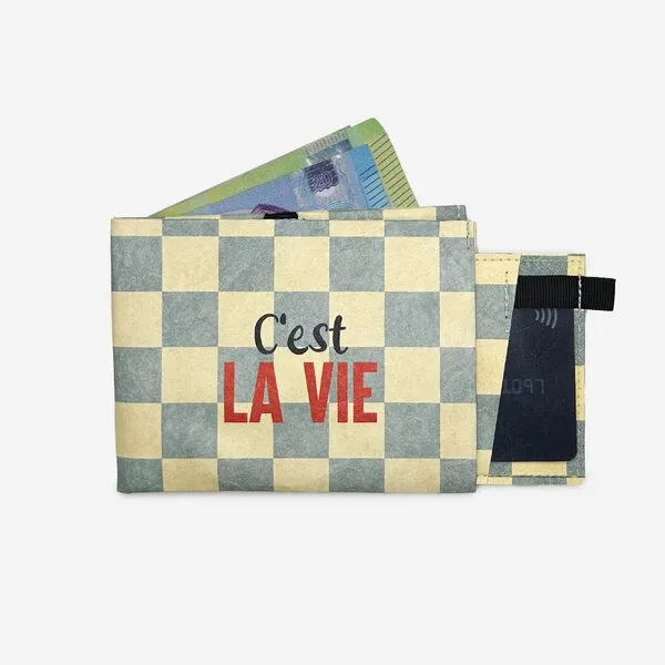 paprcuts paprcuts RFID Portemonnaie Pro, C'est la vie (blau beige), – Produktbild 1 von 4