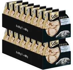 Sheba Sheba SHEBA® Schale Filets Nachhaltiger Weißfisch 16 x 60g, Nassfutter für: Katze – Produktbild 1 von 1