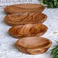 Olivenholz erleben Olivenholz erleben Schälchen oval im 4er Set (mini, klein, mittel, groß) aus Olivenholz – Produktbild 1 von 1