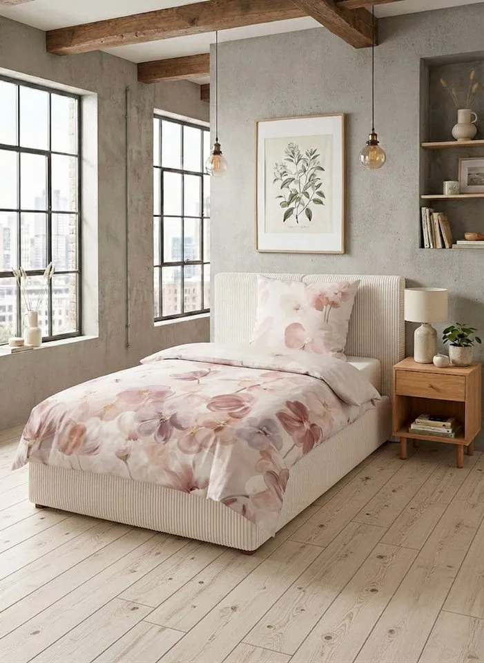 Biberna Biberna Bettwäsche 0477263 Premium Tencel-Bettwäsche 100% Lyocell ab Größe 135x200 cm, Lyocell, 2 teilig, pflegeleicht, temperaturregulierend, Reißverschluss, Sommerbettwäsche, Rosa, – Produktbild 3 von 5
