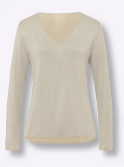 heine Feinstrickpullover ecru-sand-gemustert – Produktbild 1 von 1