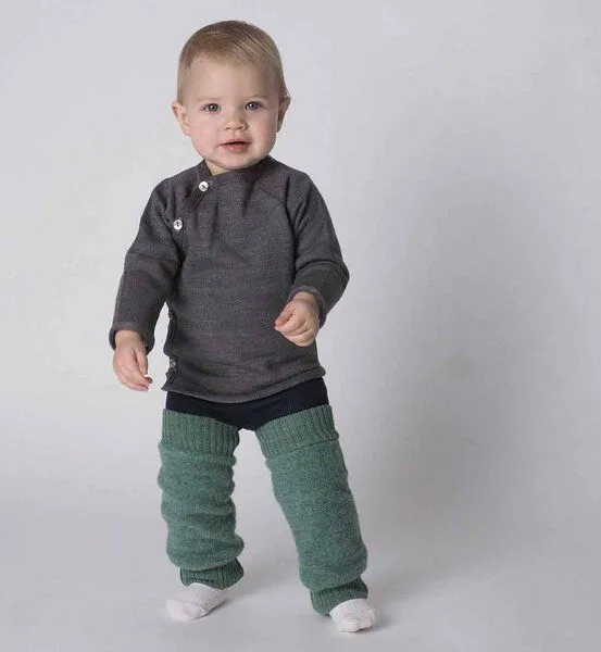 Reiff Reiff Strick Baby Kinder Fleece Beinstulpen kbT-Schurwolle, Fels, – Produktbild 2 von 2