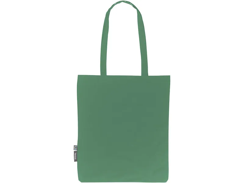 Neutral Neutral Bio-Baumwoll-Tragetasche mit langen Henkeln, Bottle green, – Produktbild 1 von 2