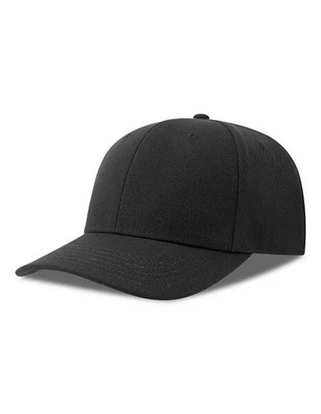 Atlantis Headwear Atlantis Headwear Cap mit leicht gebogenem Schirm, Schwarz, – Produktbild 2 von 3
