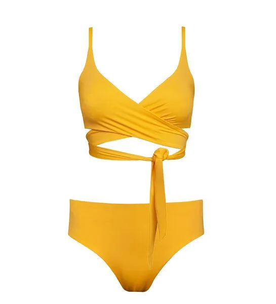 Anekdot Anekdot Bikini Set Lin Top + Core Slip, Yellow (gold), – Produktbild 1 von 3