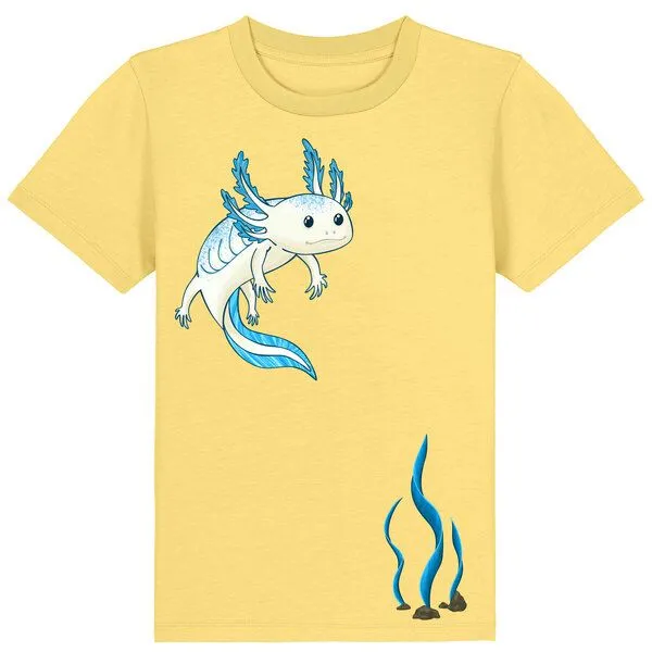 Spangeltangel Spangeltangel Kinder-Sweatshirt "Axolotl", Gelb, – Produktbild 1 von 3