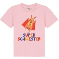 watabout kids watabout.kids T-Shirt Kinder Känguru Superschwester, Cotton pink, – Produktbild 1 von 1
