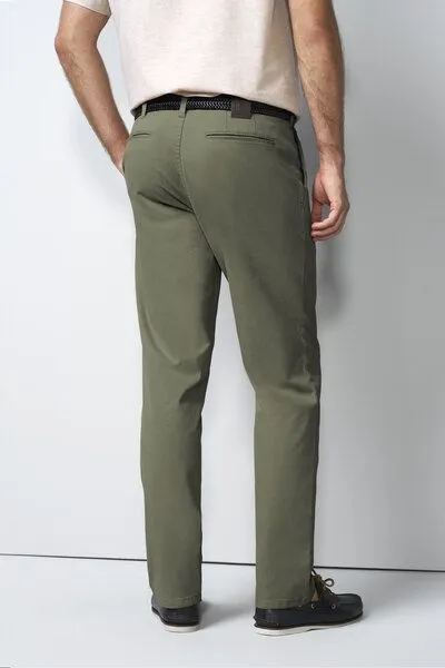 M 5 BY MEYER M 5 BY MEYER Baumwoll-Tencel Chino, Olive(grün), – Produktbild 5 von 6