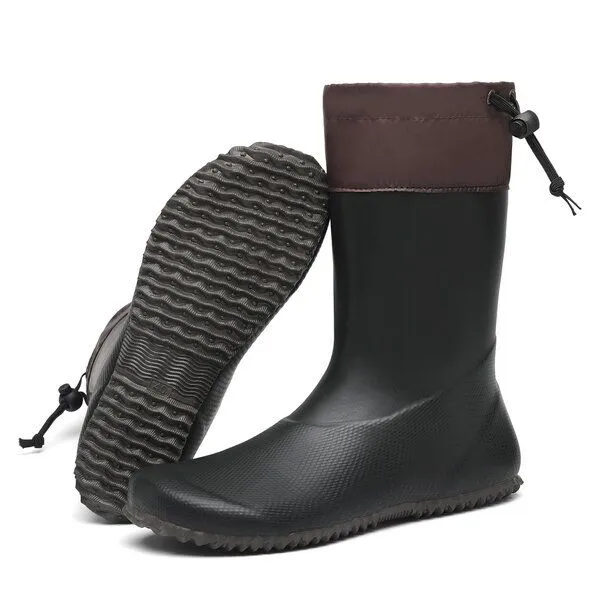 SAGUARO SAGUARO - Gummistiefel Barfußschuhe vegan Naturkautschuk, Schwarz, – Produktbild 1 von 4
