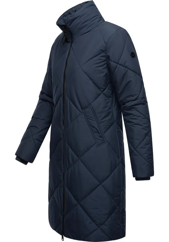ragwear ragwear Steppmantel Rebela stylischer Winterparka mit abnehmbarer Kapuze, Blau, – Produktbild 3 von 3