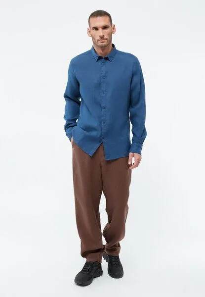 Givn Berlin Givn Berlin Langarmhemd GBKENT aus Leinen, Blazing blue (linen), – Produktbild 2 von 4