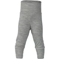 Engel natur Engel natur Baby Hose lang mit Nabelbund Bio-Schurwolle/Seide, Hellgrau melange, – Produktbild 1 von 1