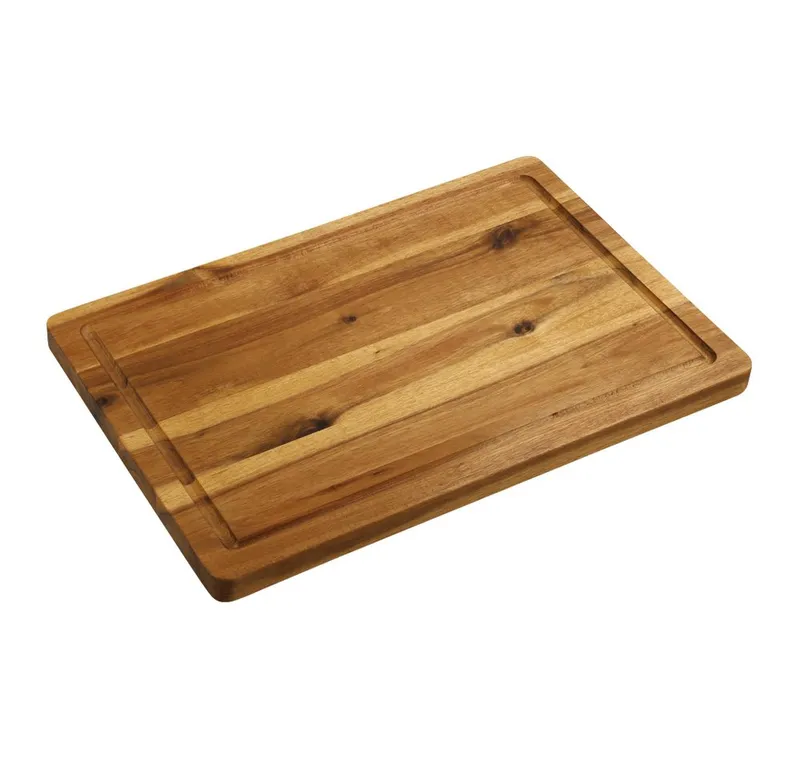 Kesper Kesper Schneidebrett Tranchierbrett, Akazie, FSC, Massivholz, (1-St), mit Saftrille, Beige, – Produktbild 2 von 3