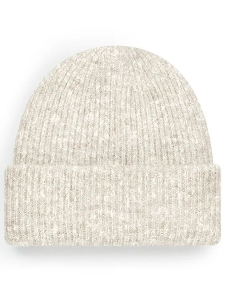 Beechfield Beechfield Beanie Bequeme Damen Strickmütze / Wintermütze / Mütze / Beanie Doppellagiger Strick, Beige, – Produktbild 2 von 3