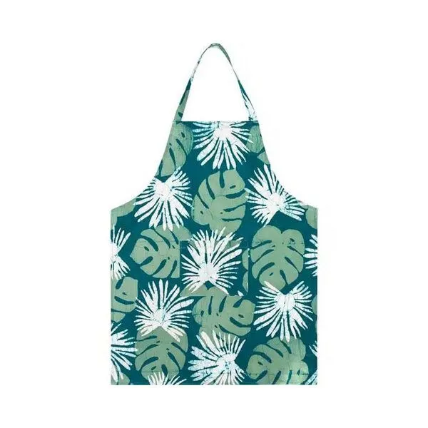 Global Mamas Global Mamas Küchen-Wendeschürze aus Biobaumwolle & Upcycling Mehlsack, Kakum (grün), – Produktbild 1 von 3