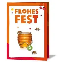 OxfamUnverpackt OxfamUnverpackt Spenden-Geschenk "Honigbienen" (Weihnachtskarte mit Magnet) – Produktbild 1 von 1