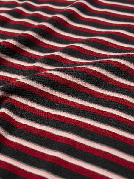 Nudie Jeans Nudie Jeans Damen Longsleeve - Jessy LS T-Shirt Striped Rib - aus Bio-Baumwolle, Multi (rot), – Produktbild 4 von 4