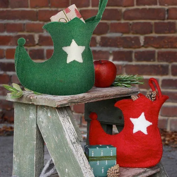 Mitienda Shop Mitienda Shop Handgemachter Stiefel Nikolaus aus Filz, Rot, – Produktbild 2 von 4