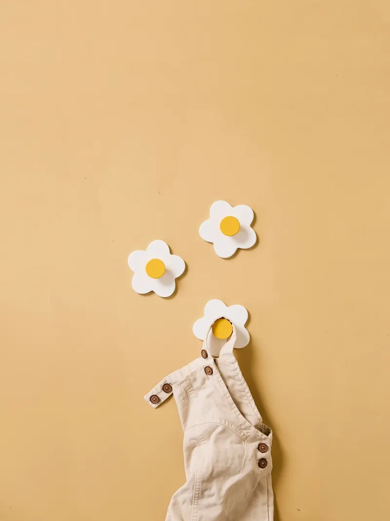 Kids Concept Kids Concept Hakenset 3er-Pack Blume weiss – Produktbild 1 von 4