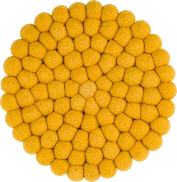 myfelt myfelt Filzkugel Topfuntersetzer (⌀ 20 cm), Senfgelb (klara), – Produktbild 1 von 4