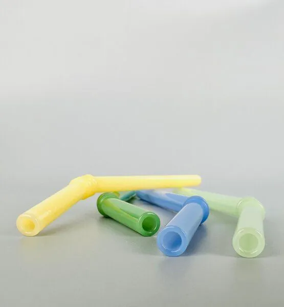 Susable Susable Glasstrohhalme gebogen 15cm, Topaz/jade/blue/yellow, – Produktbild 2 von 4
