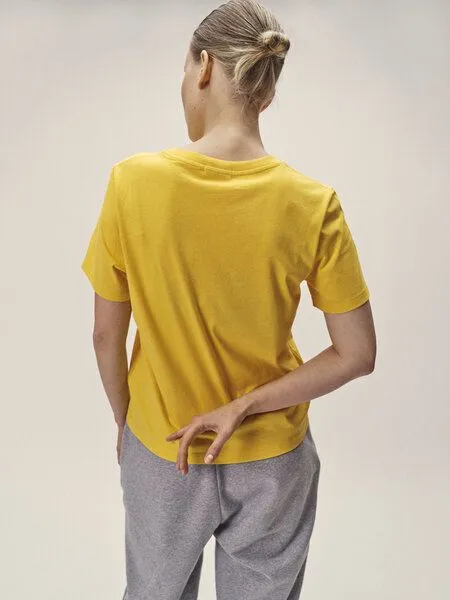 WOTE WOTE Rundhals T-Shirt aus Organic Cotton, Gelb, – Produktbild 2 von 2