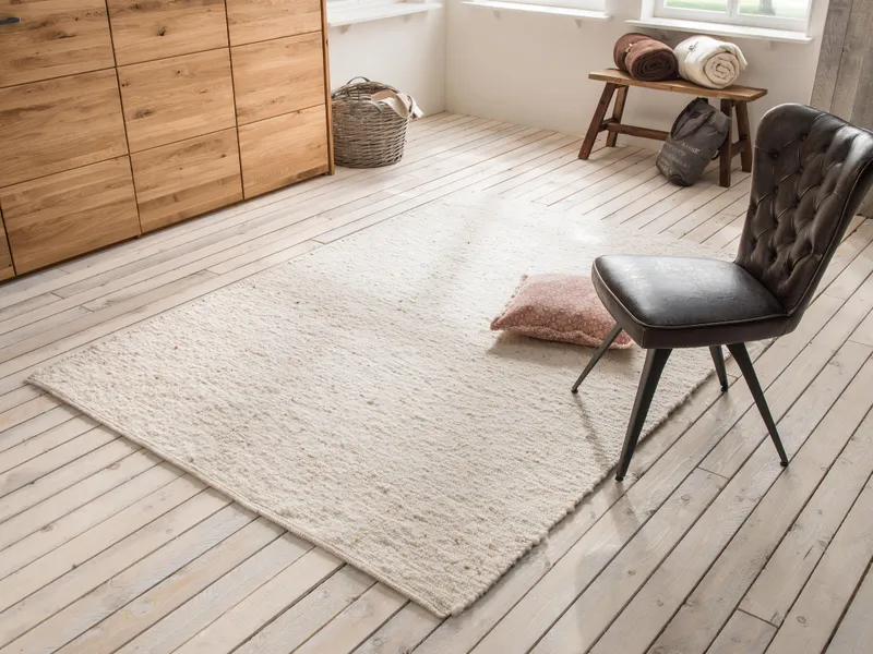 allnatura Schurwollteppich "Terra" | 60x120 cm, Braun, – Produktbild 2 von 2