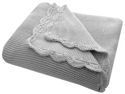 HANS NATUR HANS NATUR Babydecke Bio-Baumwolle mit Muschelkante Maße 80 x 100 cm – Produktbild 1 von 1