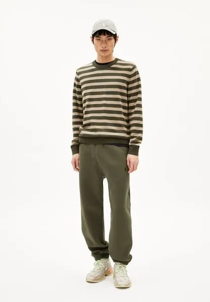 ARMEDANGELS ARMEDANGELS LOUKAA FINE STRIPES Herren Pullover aus Bio-Baumwolle, Forest pine-light sage, – Produktbild 4 von 4