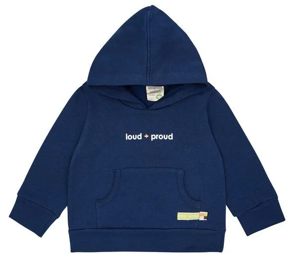 loud + proud loud + proud Babys & Kinder Hoodie aus weichem Sweat-Material, GOTS-zertifiziert, Ultramarine(blau), – Produktbild 1 von 2