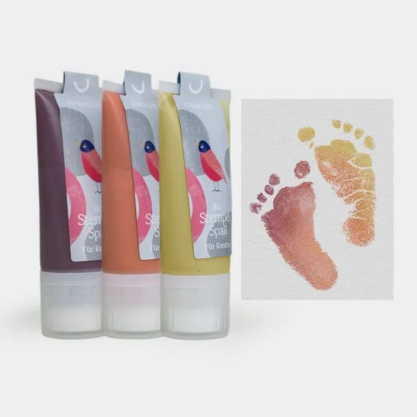 KINDACUTE KINDACUTE 3CHEERS - 3x 50ml Bio Stempelspaß für Babys & Kids, Late autumn (mulb caramel lem), – Produktbild 1 von 4