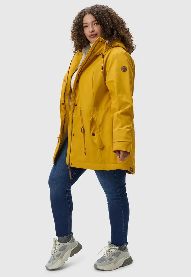 ragwear ragwear Wintermantel Monadis Rainy II Intl. sportlicher, wasserdichter Parka für den Winter, Gelb, – Produktbild 2 von 4