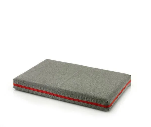 CHILL THE DOG® CHILL THE DOG® Hundematte orthopädisch & waschbar – Bio-Hanf & Kokos-Latexmatratze, Dark grey (grau) rv rot, – Produktbild 2 von 4