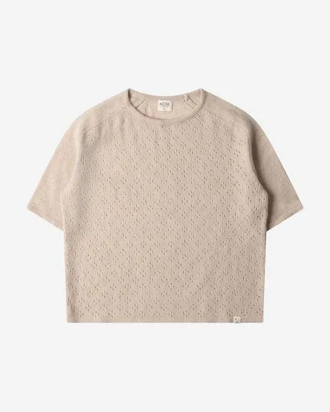 MATONA Matona T-Shirt | Pointelle T-Shirt | aus extrafeiner Merinowolle | GOTS-zertifiziert, Oat, – Produktbild 4 von 4