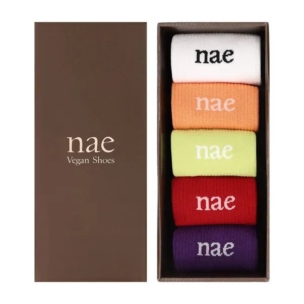 Nae Vegan Shoes Nae Vegan Shoes NAE Animal Friendly Socks - Pack 5, Red, – Produktbild 1 von 4