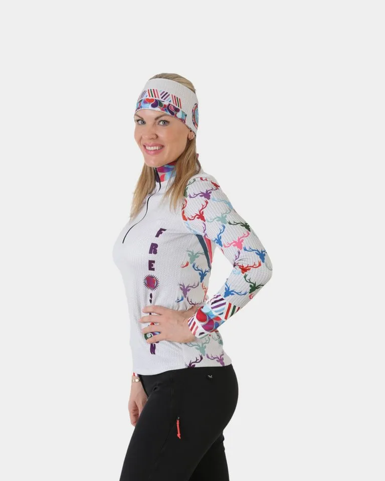 Freisein Project Funktionsshirt HappyDeers Wärmendes Funktionsshirt mit Geweih-Alloverprint und Stehkragen – Produktbild 5 von 5