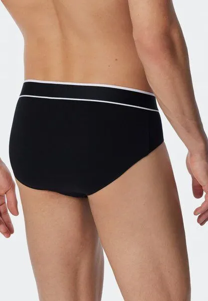 Schiesser Schiesser 3er Pack Herren Slips Biobaumwolle 95/5, Schwarz, – Produktbild 3 von 4