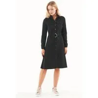 ORGANICATION ORGANICATION Hemdblusenkleid aus TENCEL Lyocell und Bio-Baumwolle, Schwarz(black), – Produktbild 1 von 1